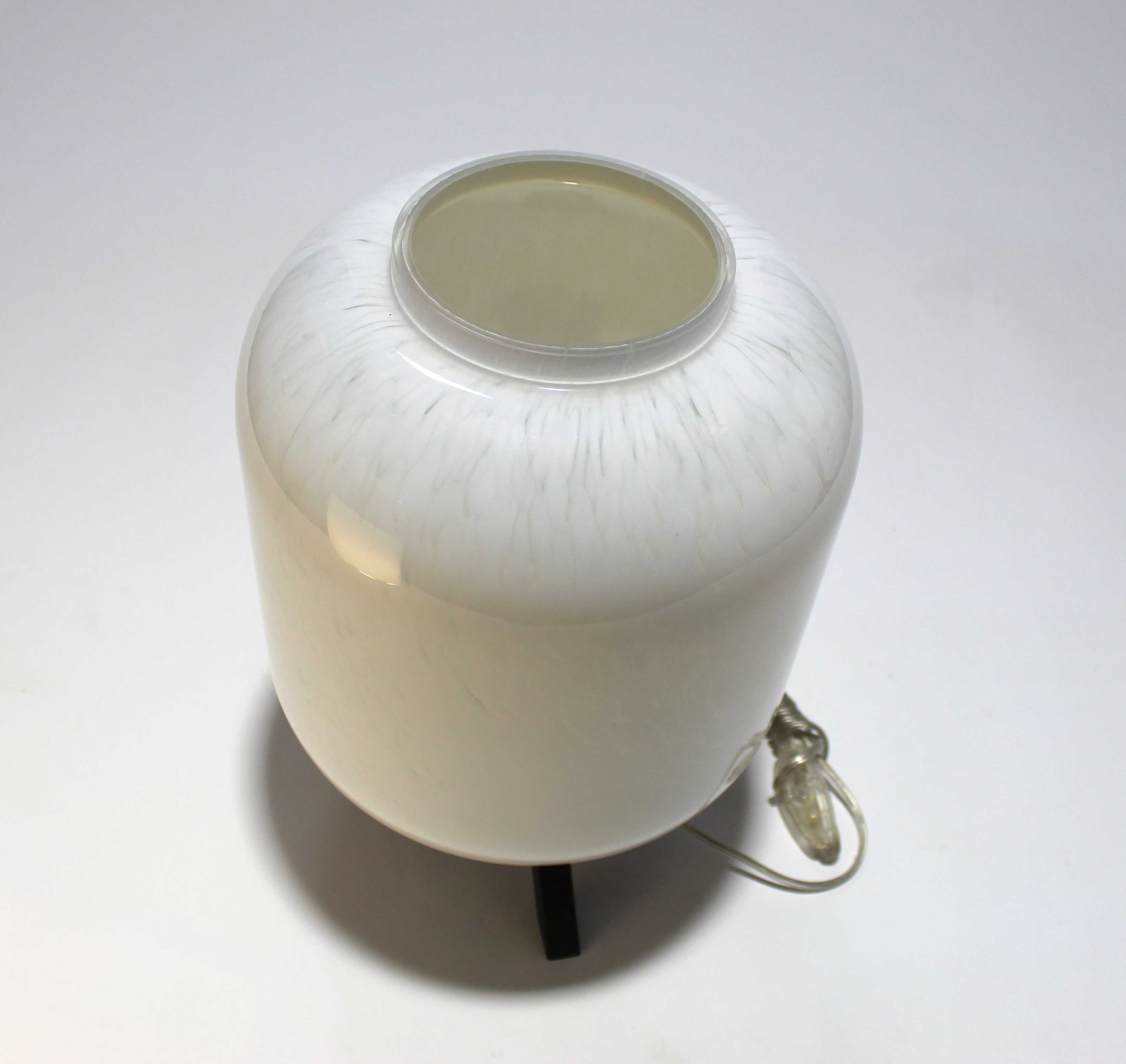 Candeeiro de mesa | Opala Branco | Vidro da Marinha Grande!