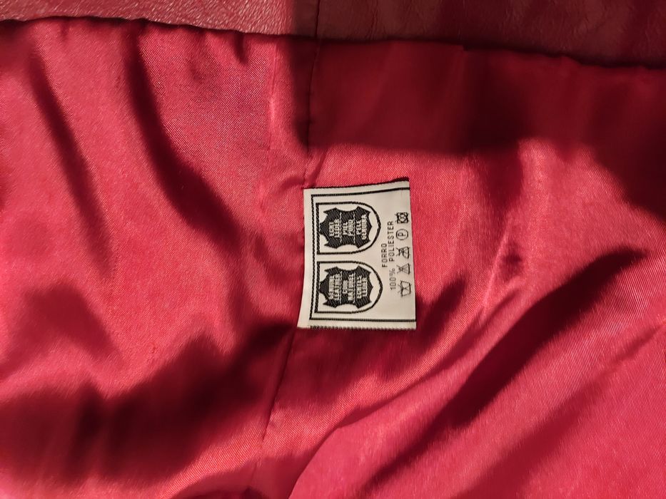 Casaca Bordeaux de pele da Cuir de Paris, tamanho S