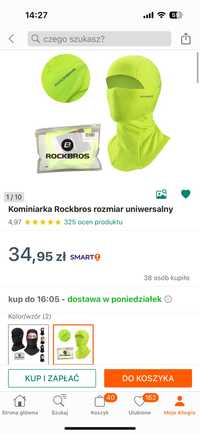 Kominiarka kolor żółty Narty Motor