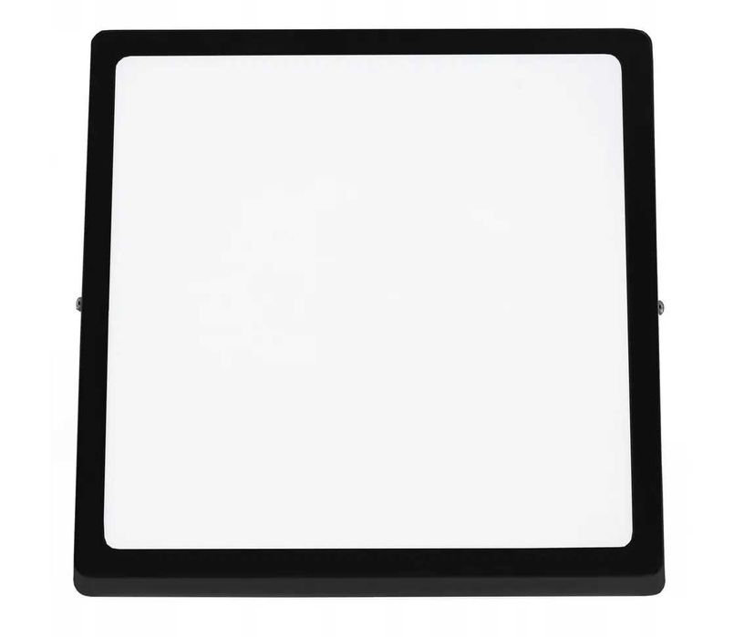 PLAFON led panel natynkowy 18 W niemrugający czarny sufitowy kwadrat