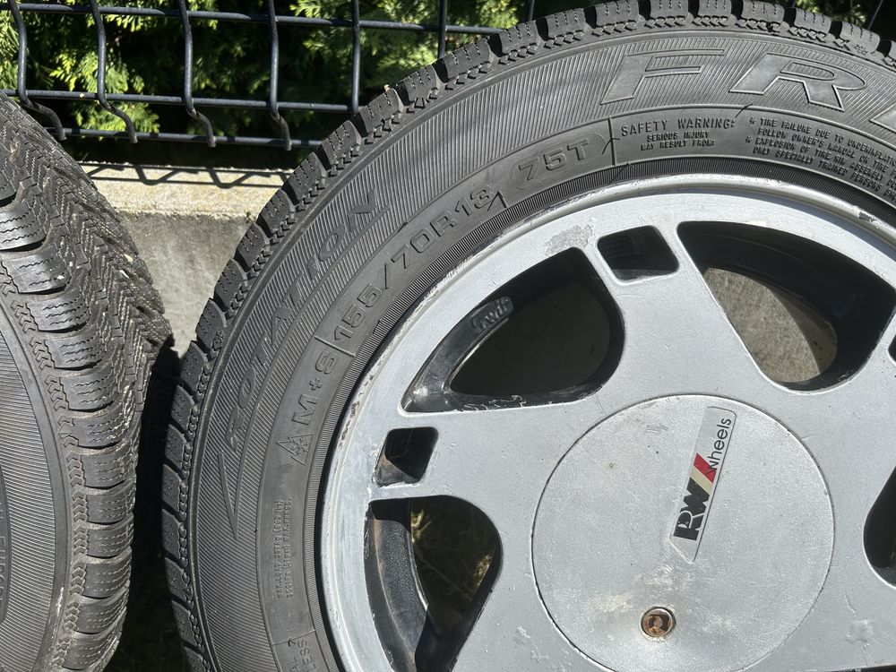 Alufelgi 13 cali z oponami frigo 155/70