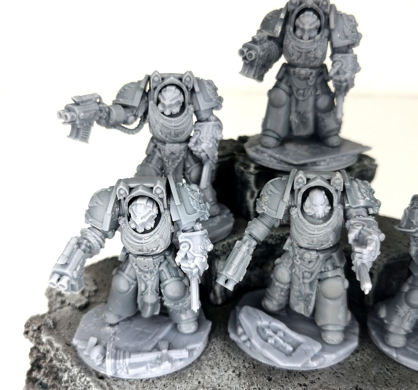 Dark Angels Deathwing Terminators. 3D druk, żywica UV,.