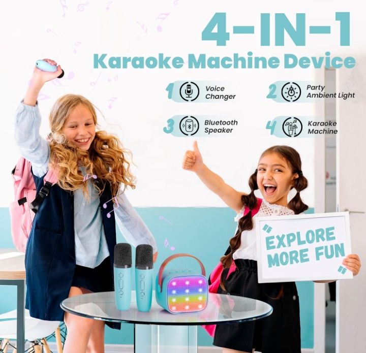 Głośnik karaoke plus dwa mikrofony