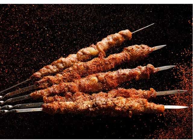 Szpikulce do szaszłyków mięsa na grill grilla stalowe 20 szt + etui
