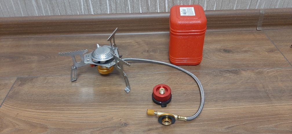газовая горелка с резбовым соединением и с переходником на цанговый ба