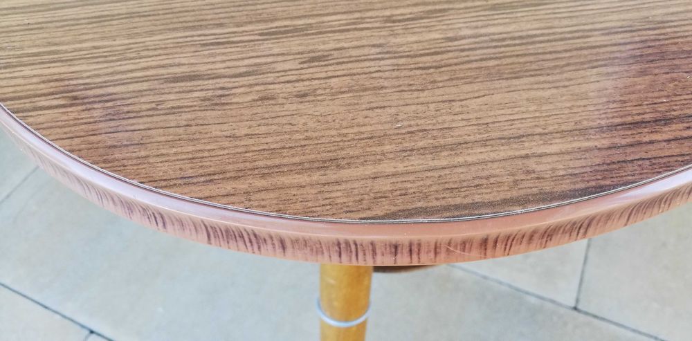 Stolik PRL patyczak kawowy art deco ława z półką trójkątny