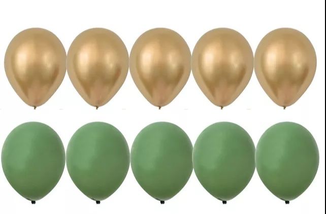 Набор шаров шар шарики набір кульок оливка золото