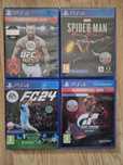PS 4 gry FC 24, Spider Man Miles Morales, UFC 3,  GT.