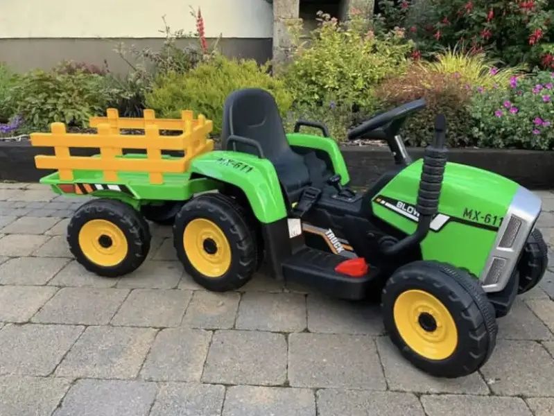 Трактор дитячий електро, дитячий трактор на акумуляторі з причепом