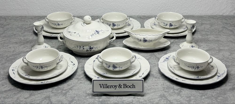 Фарфоровый столовый сервиз Villeroy Boch серия Luxembourg GDR Германия