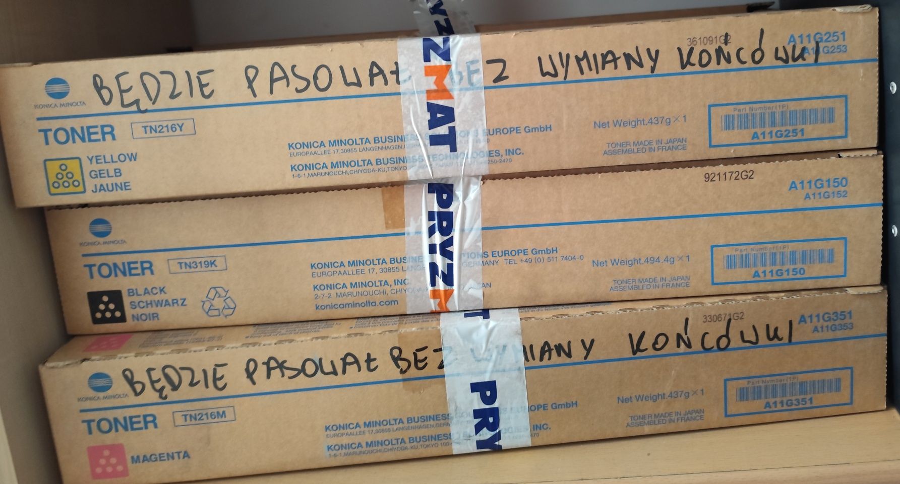 Konica NOWE tonery mix kolorów