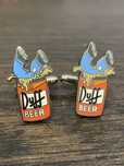 Запонки пиво duff. улюблене пиво гомера симпсона
