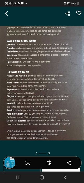 Sling bebé Baci Baby Tam S bebé feliz