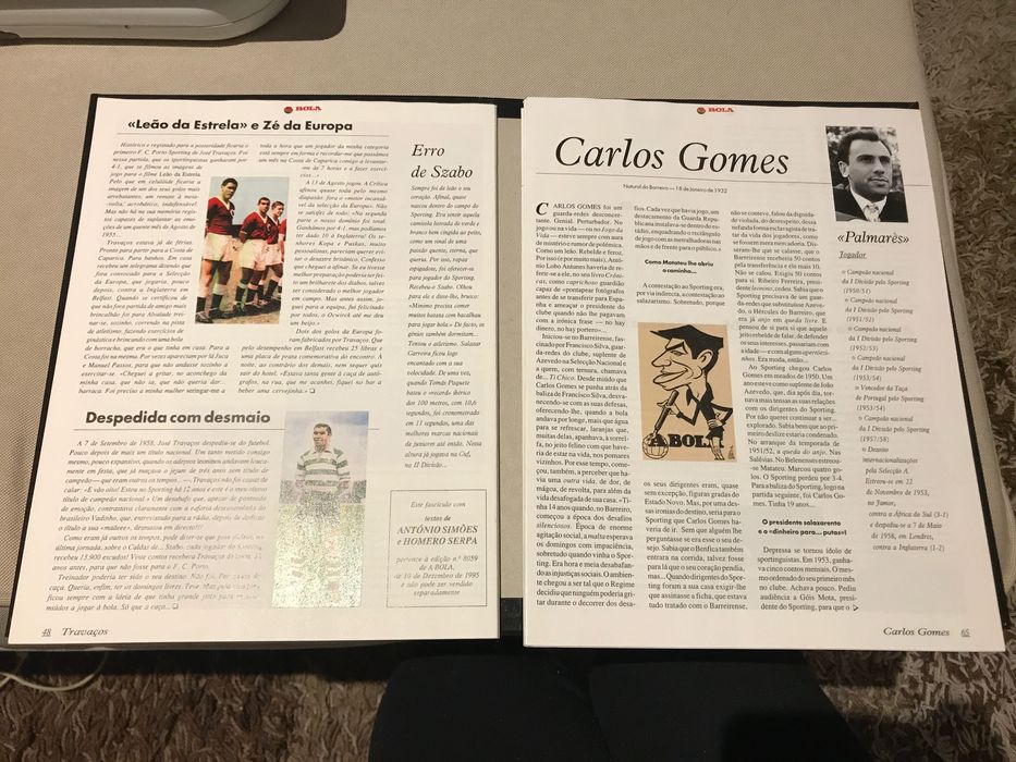 Fascículos "100 figuras do futebol português"