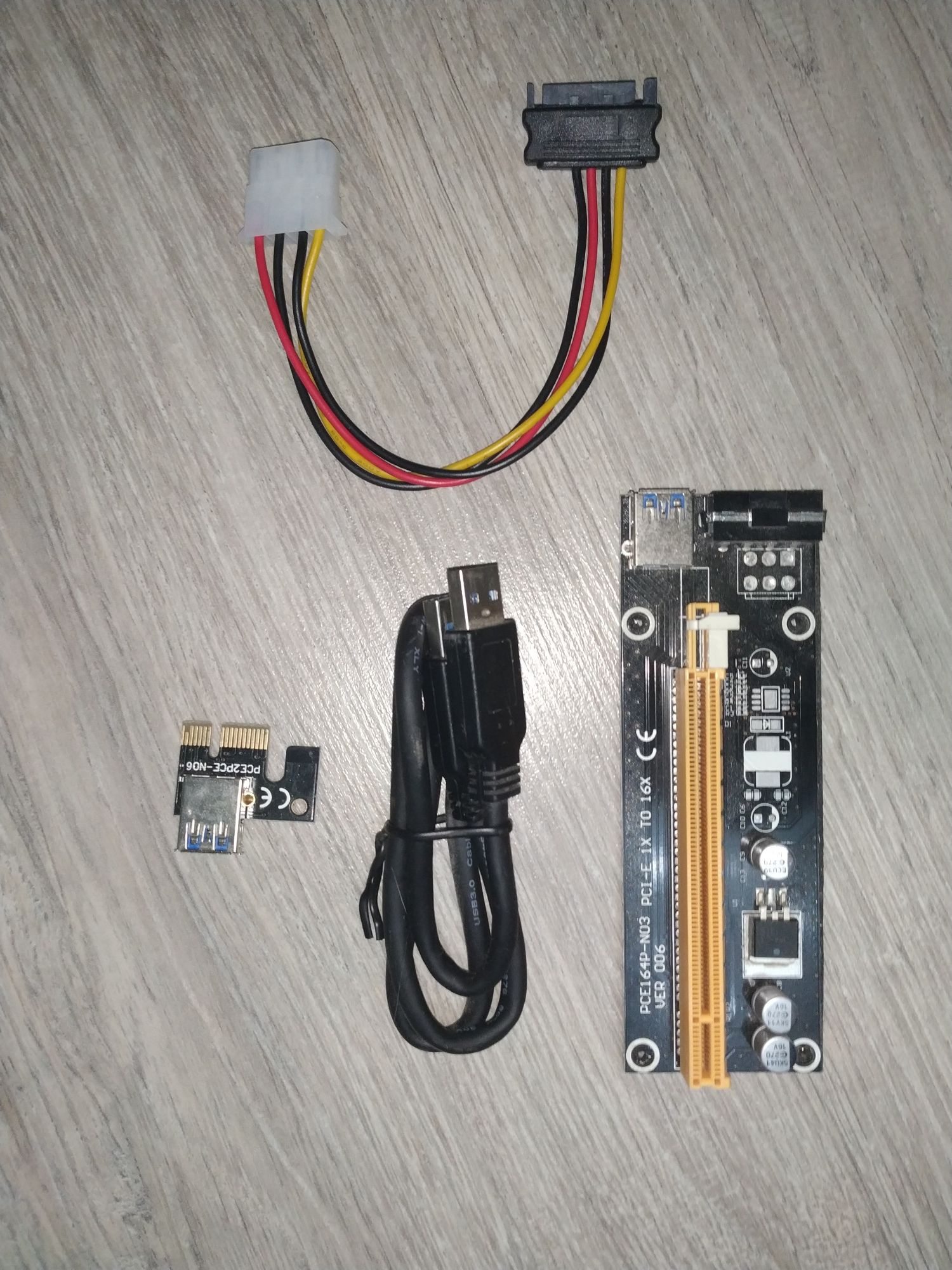 Райзер PCI-E 1x16 (комплект из 4 единиц)