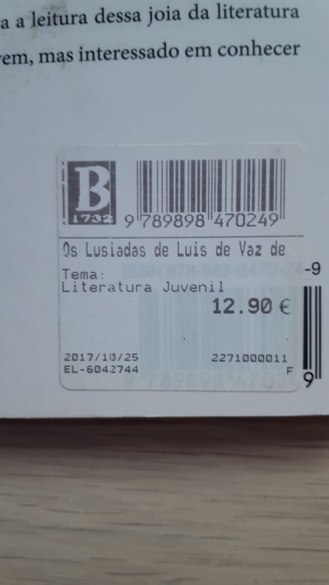 Livro "Os Lusíadas"