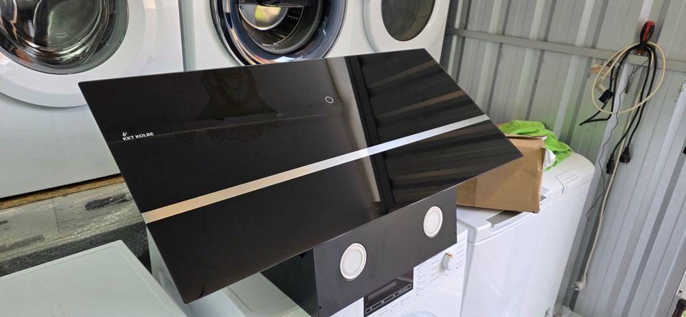 Okap kuchenny 90 cm Pochłaniacz kominkowy skośny czarny biały