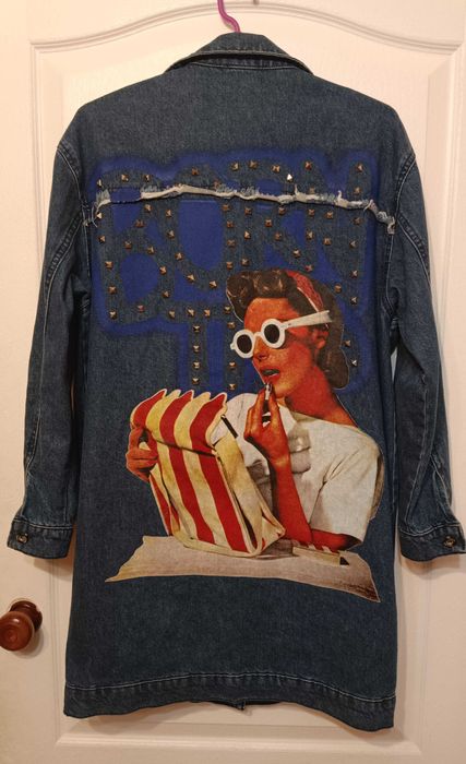 Джинсовая удлиненная куртка пиджак плащ VETO JEANS р М (р.48)