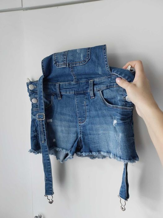 Terranova ogrodniczki spodenki r. XS kombinezon jeans