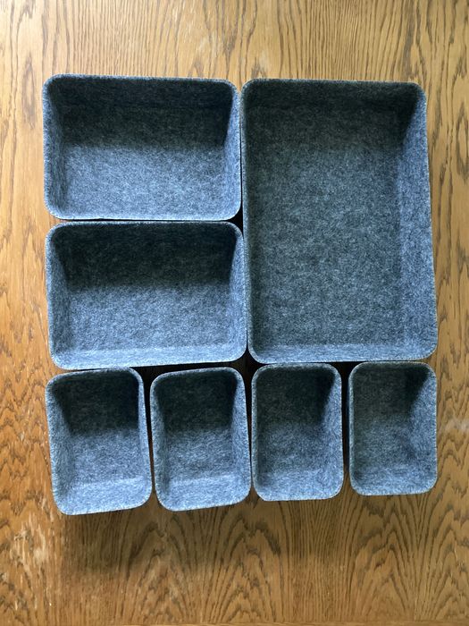 Filcowy organizer do szuflady zestaw 7 szt.
