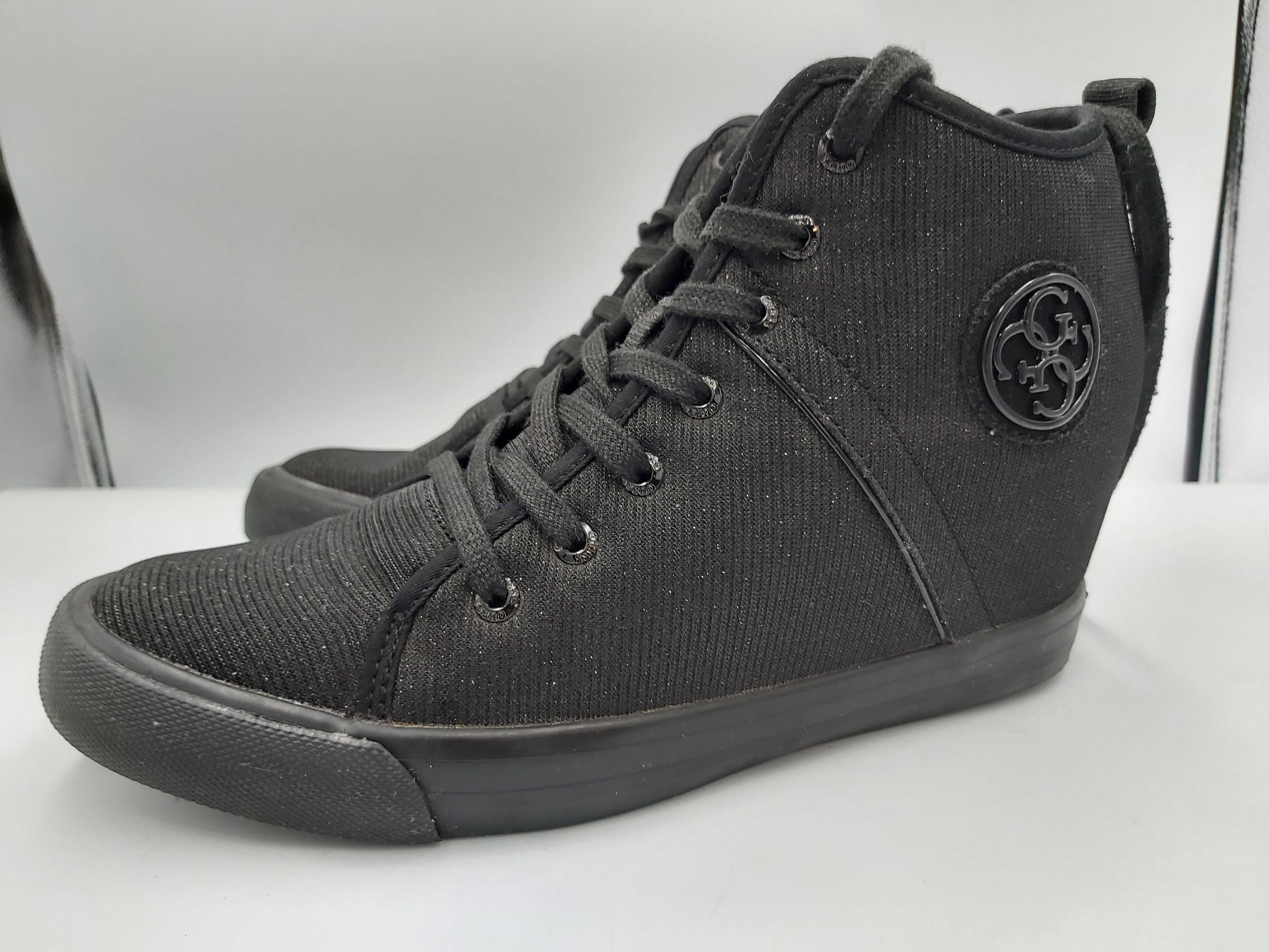 Buty sneakersy GUESS czarne platforma rozmiar 39 botki