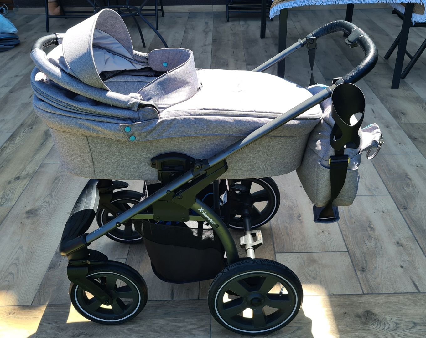 Wózek 2w1 X-lander X-move, zestaw XL azure grey