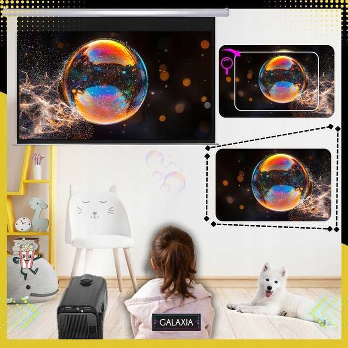 Projektor Rzutnik Mini Przenośny Android Led Wifi FULL HD Smart TV