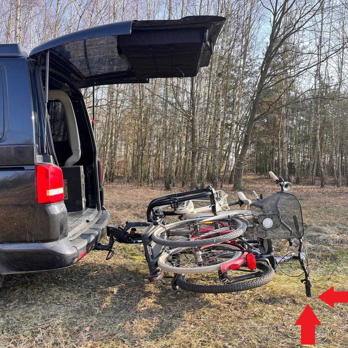Uchwyt na rowery elektryczny, MTB, opona do 10cm - Ford Tourneo Custom