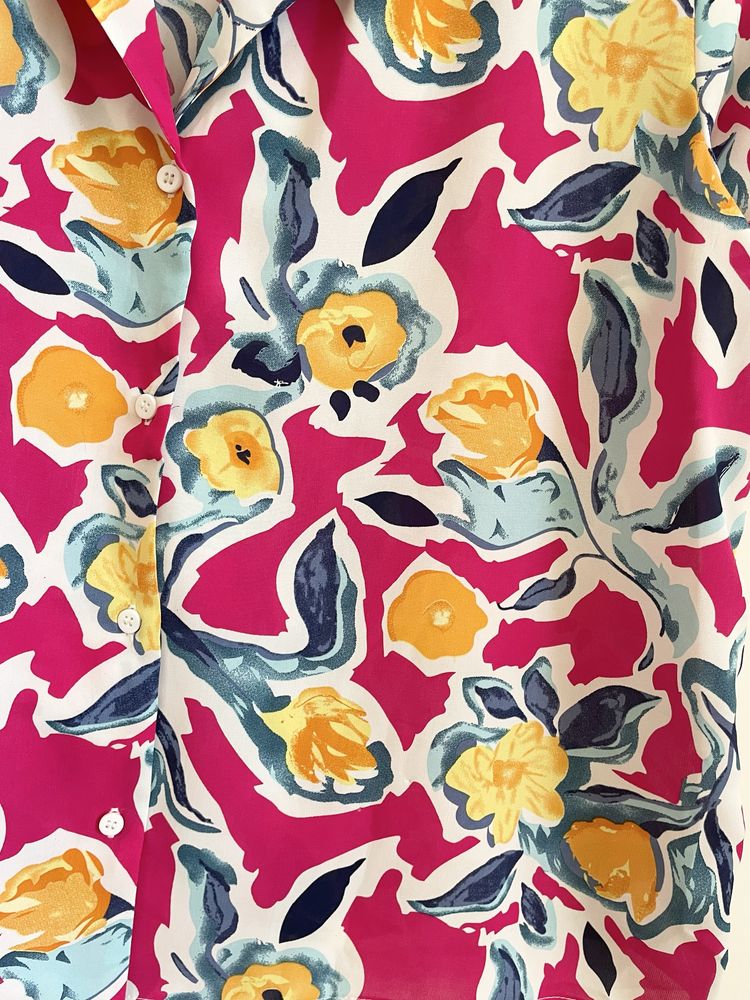 Camisa floral rosa