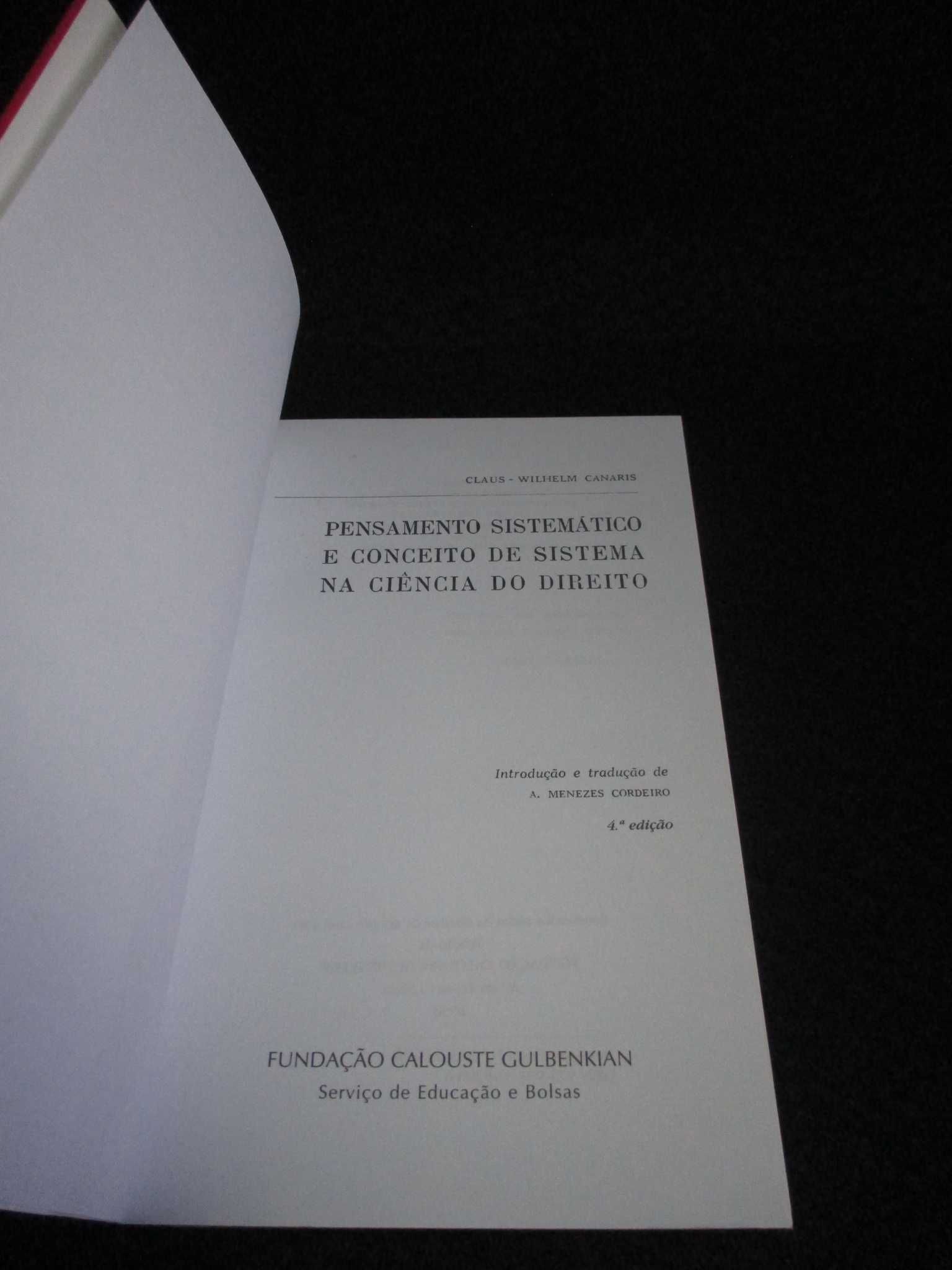 Livro Pensamento Sistemático e Conceito de Sistema Ciência do Direito