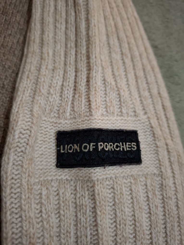 Camisola malha creme Lion of Porches, tamanho XL