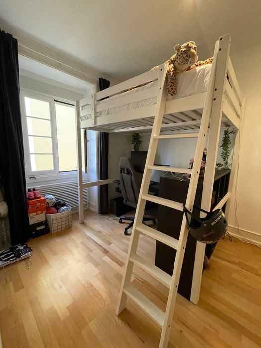loft bed frame and pocket sprung mattress