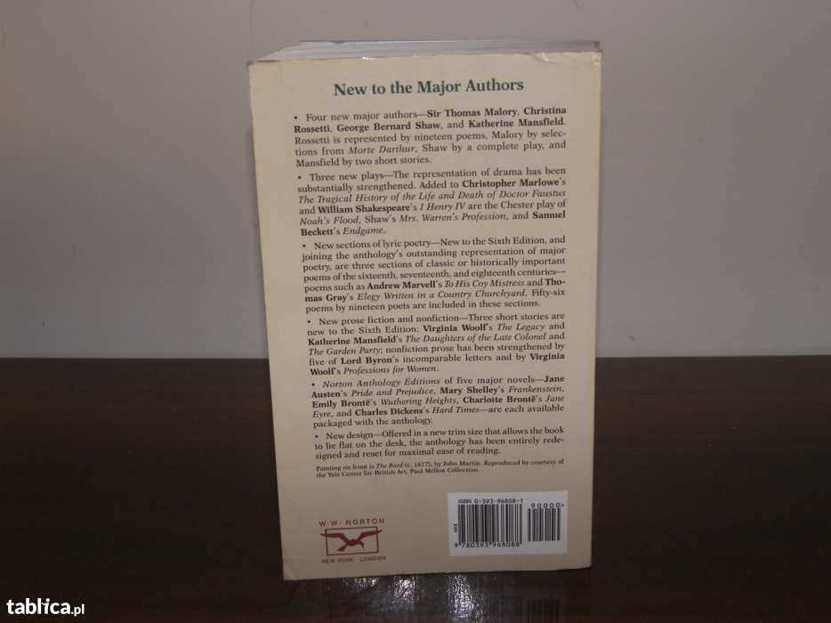 UNIKAT! The Norton Anthology of English Literature The Major Authors