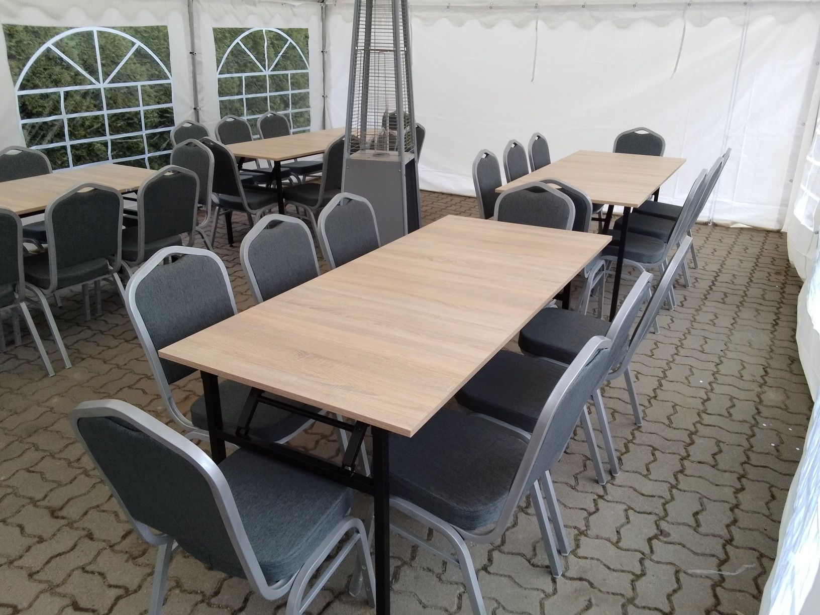 Zjeżdżalnia dmuchana, namiot bankietowy