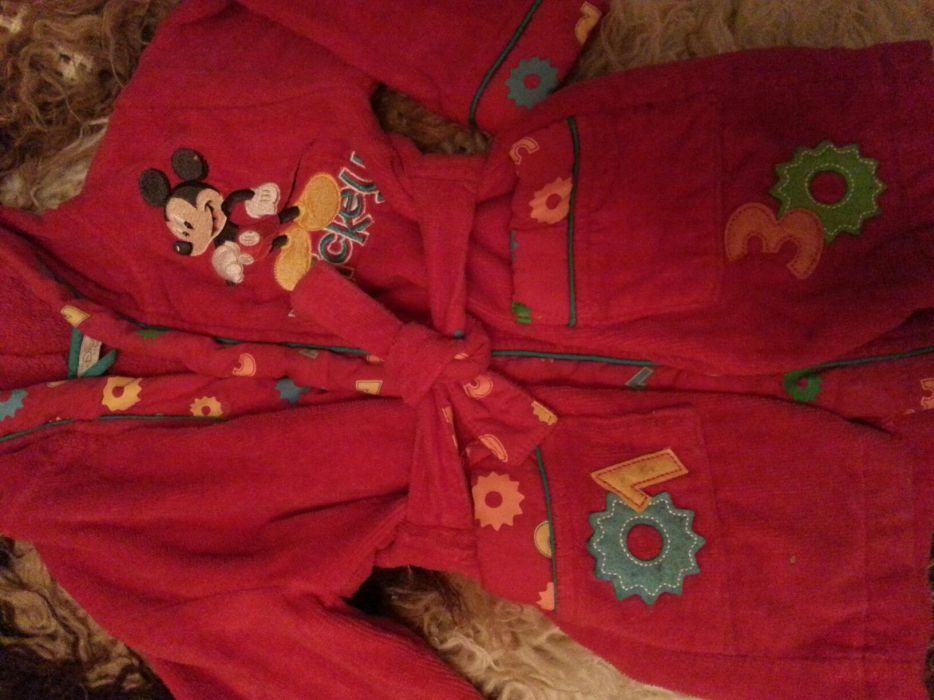 Szlafrok minnie Mickey 80 śliczny Disney dzieci