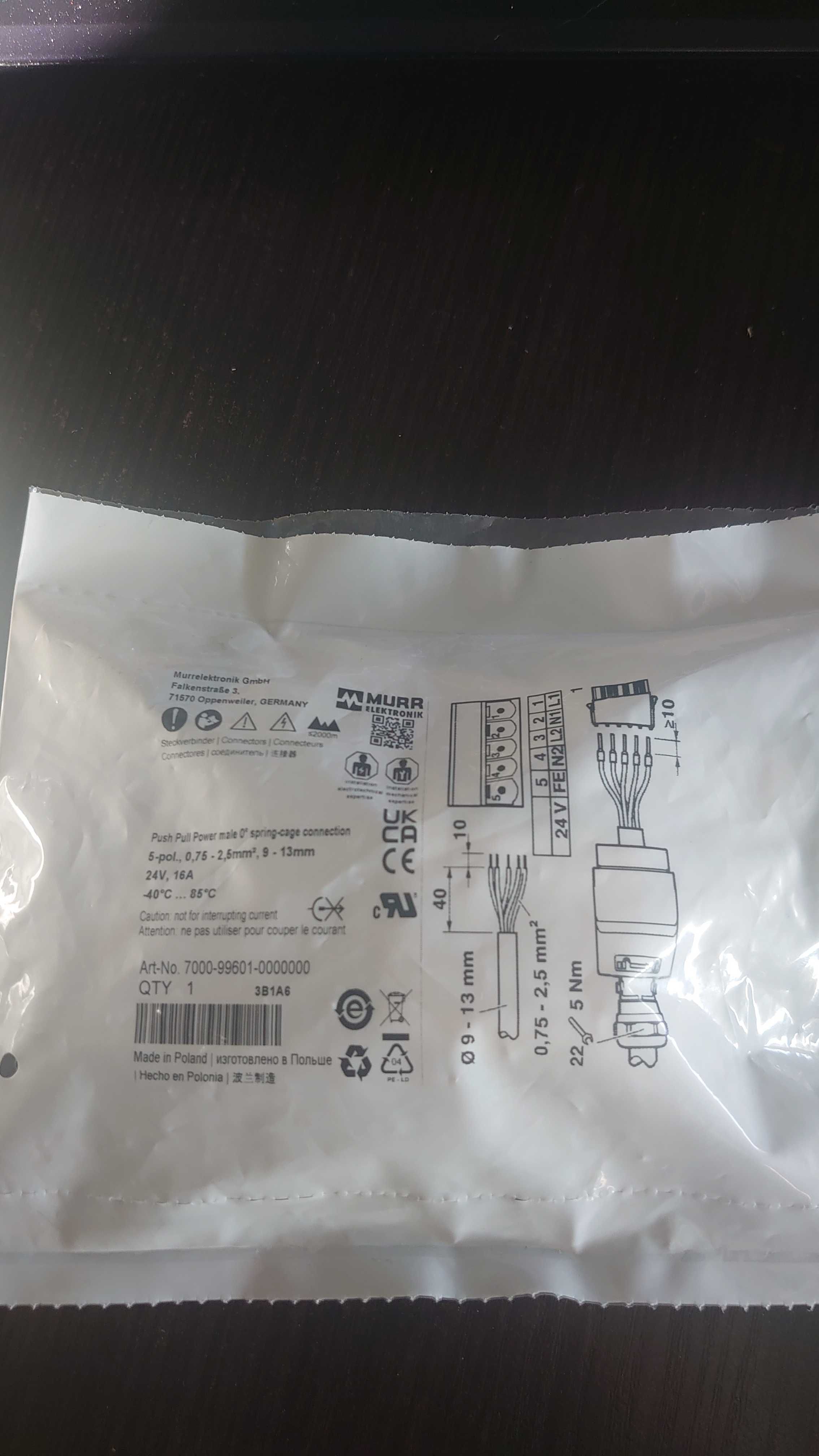 Moduł Sieciowy MVK-MPNIO F DI16/8 55556, MURRELEKTRONIK + wtyczki