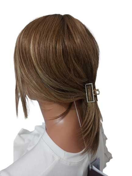 Peruka naturalna bob bez grzywki deluxe model 35 cm -Nessaja wigs shop