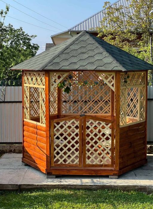 Беседка деревяная, Альтанка садова на 10осіб