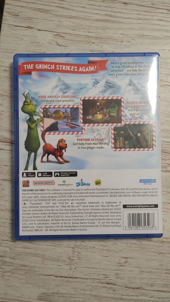 Gra The Grinch Świąteczne Przygody PS5