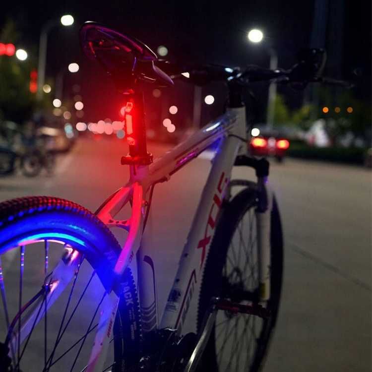 LAMPKI ROWEROWE przód + tył oświetlenie rowerowe na akumulator