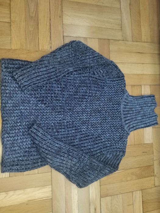 Sweter golf ciepły wełna damski