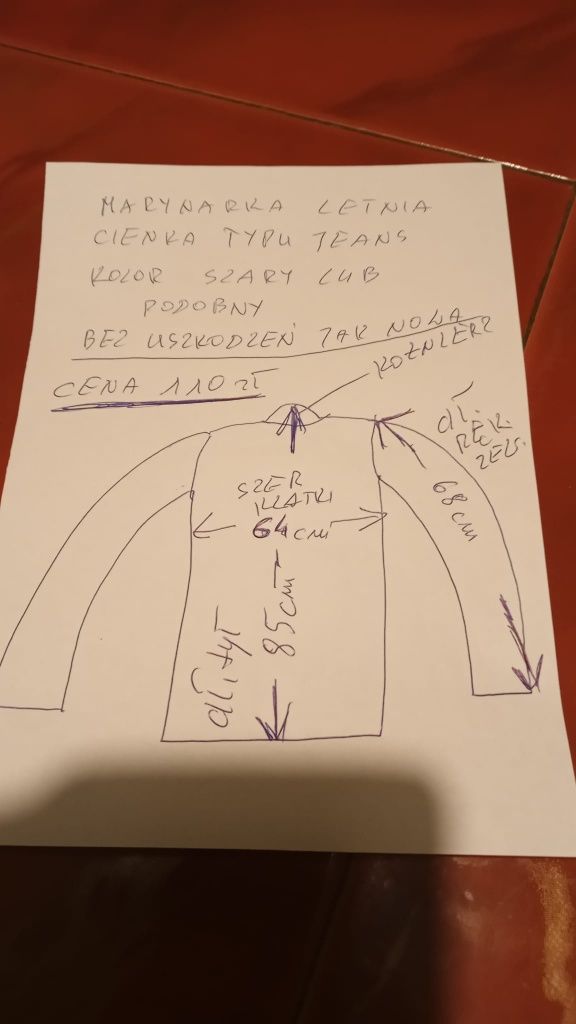 Marynarka letnia ciekawe typu jeans
