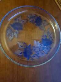 Piękny talerz niebieskie kwiaty