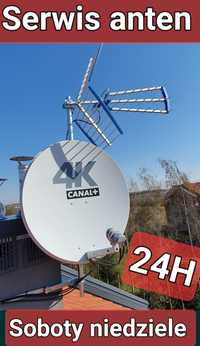 Montaż serwis anten 24h Wolbrom  Dłużec Pilica okolice do 40 km.