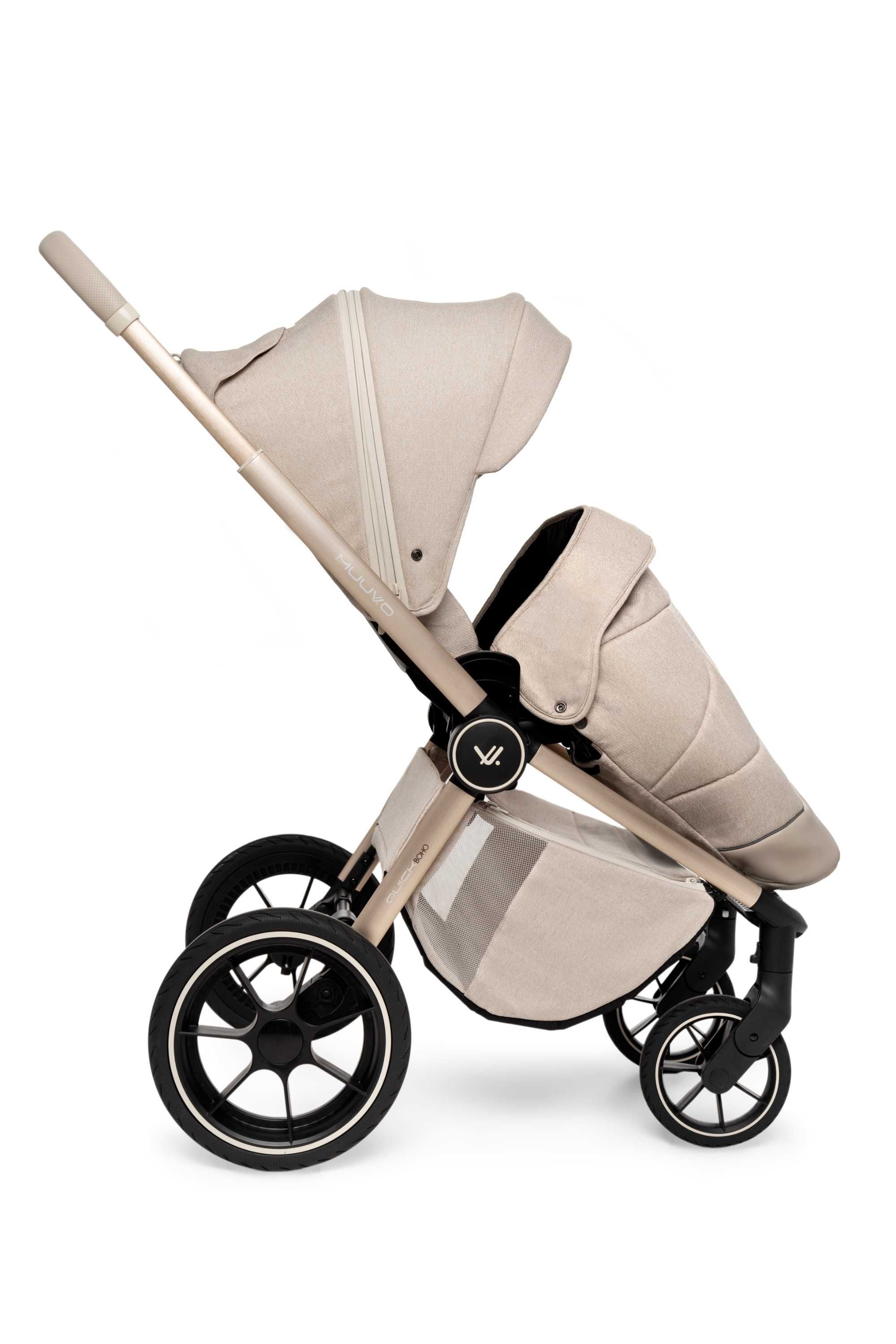 Wózek Muuvo Quick BOHO 2w1 Lekki Składany Gondola+Spacerówka +Adaptery
