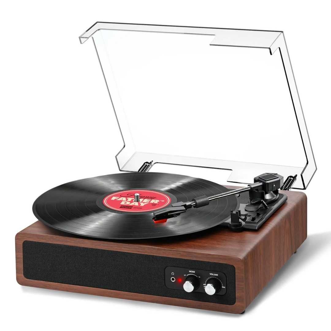 Leitor de Discos de Vinil com Bluetooth com Colunas Integradas