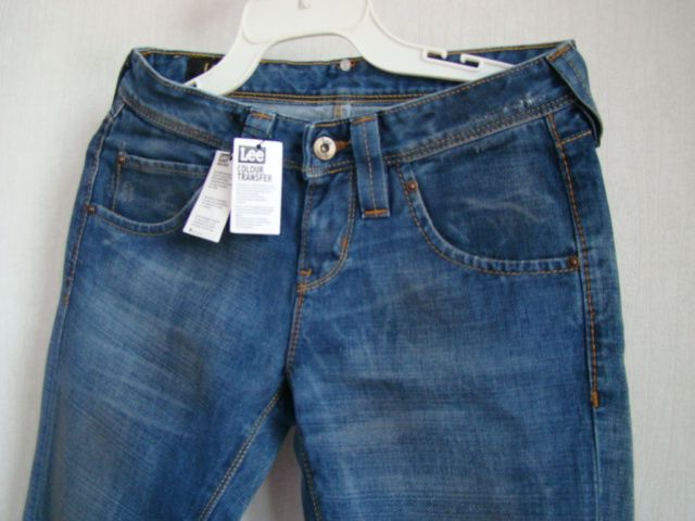 Spodnie Lee damskie z przetarciami nowe vintage rozm W27 L31