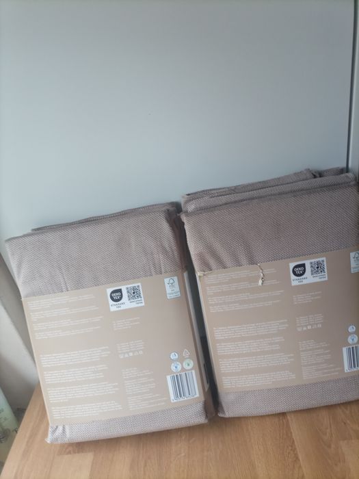 4 zasłony welwetowe na kółkach przelotkach Smukee 4x zasłona beżowa