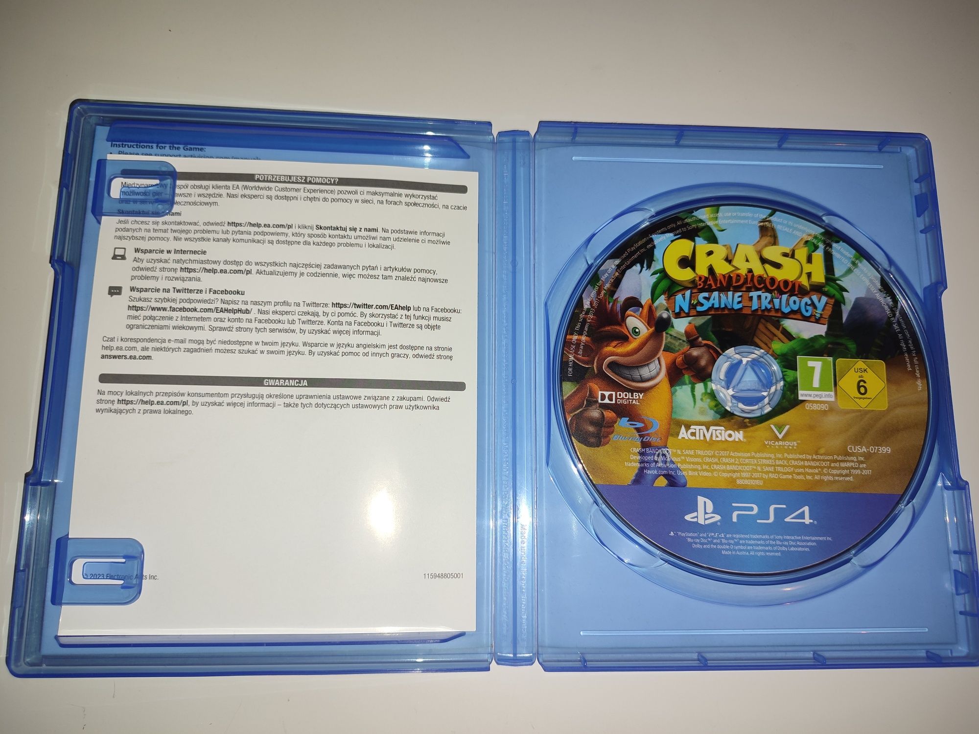 Gra Ps4 Crash Bandicoot N Sane Trilogy 3 gry w 1 PlayStation 4 Spyro