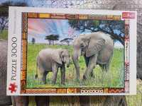 Puzzle 3000 Trefl Słonie